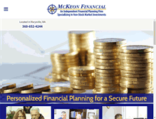 Tablet Screenshot of mckeonfinancial.com